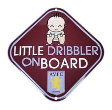 ASTON VILLA Window Hanger Car Baby On Board Football Team Crest Metal Decal Gift