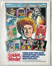 DOCTOR WHO - GOLDEN WONDER WOTSITS 1986 full page UK magazine ad