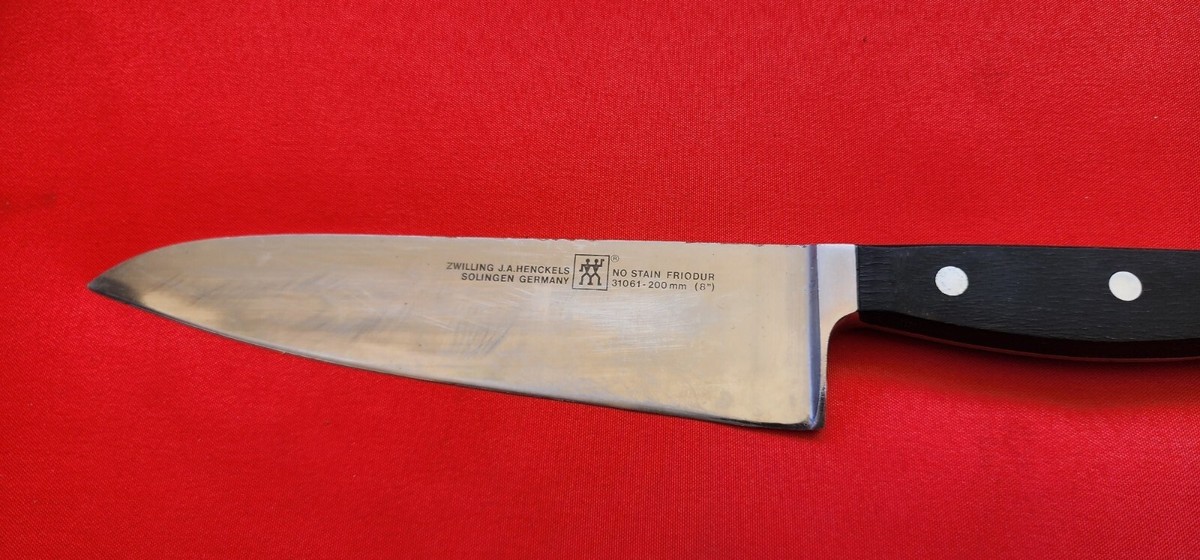 ZWILLING J.A. HENCKELS FRIODUR CHEF'S COOK KNIFE GERMANY 31061