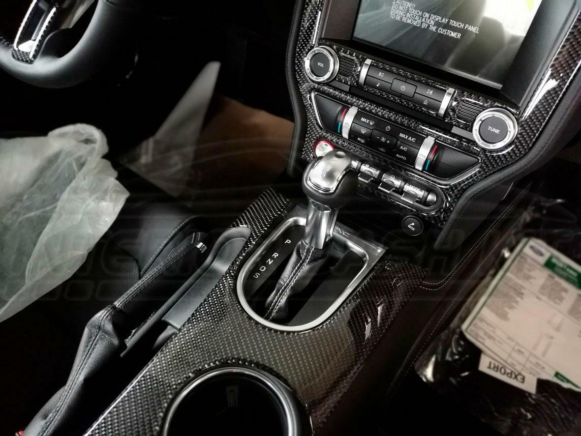 FORD MUSTANG GT SHELBY GT350 500 REAL CARBON FIBER DASH TRIM KIT 2015