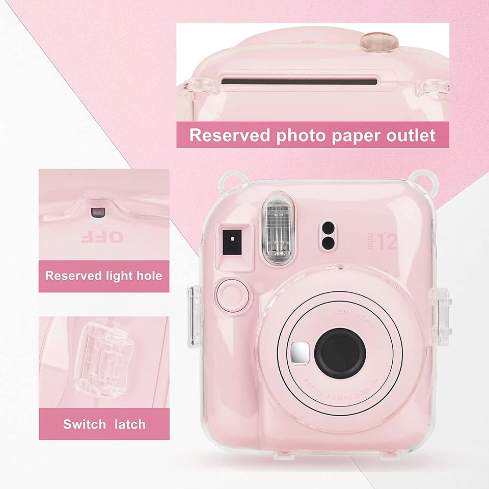 Fujifilm Instax Mini 12 Protective Case with Photo Storing Box Crystal Hard PVC - Image 2 of 4