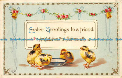 R145003 Easter Greetings to a Friend. Chicks