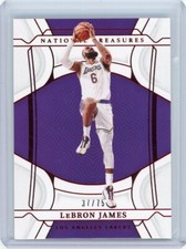 2021-22 Panini National Treasures Basketball 75th Red #19 Lebron James #37/75