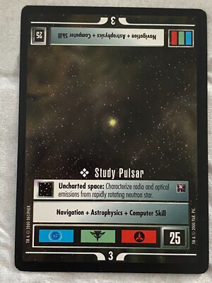 Star Trek CCG 1E SD II STUDY PULSAR Card NEVER PLAYED
