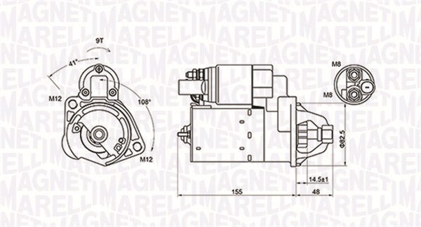 MAGNETI MARELLI 063721394010 Starter for AUDI,SEAT,SKODA