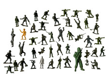Mixed Lot Plastic Army Men Unbranded Different Colors and Sizes
