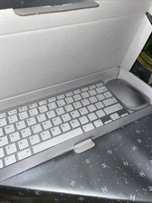 SPARIN Wireless Keyboard & Mouse Combo Silver & White For iPad Bluetooth New