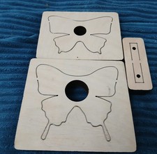 large wooden butterfly die