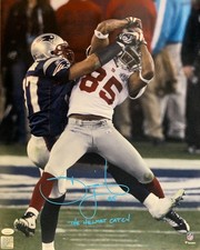 David Tyree autographed signed inscribed 16x20 photo NFL New York Giants JSA COA