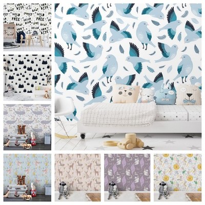3D Cartoon Leaves Animal Self-adhesive Wallpaper Removable Wallpaper Wall Mural