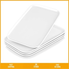 Elegant Rectangular Porcelain Serving Platter Set for Parties 12 Inch 4 Pack