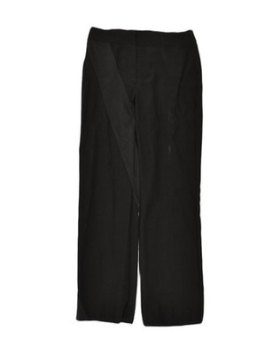 VINTAGE Damen gerade Freizeithose W28 L30 schwarz Elasthan AA15