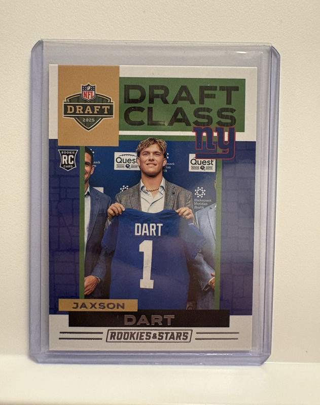 Panini Jaxson Dart 2025 Rookies & Stars Draft Class RC Insert #17 Giants