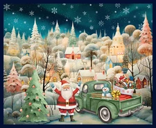 Comfort & Joy Christmas Panel by Michael Ward 36" x 44" for  Blank Textiles