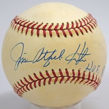   Jim Hunter Single Signed Baseball 9 (OAL Brown, HOF) 690462