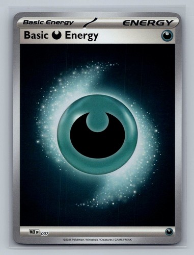 Basic Darkness Energy (Reverse Holo) 007 Common Shrouded Fable Pokemon Near Mint