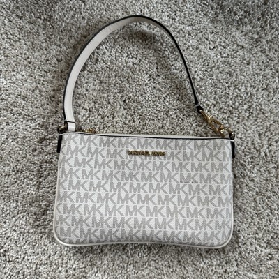 Michael Kors Jet Set Travel Monogram Wristlet Light Cream NWT