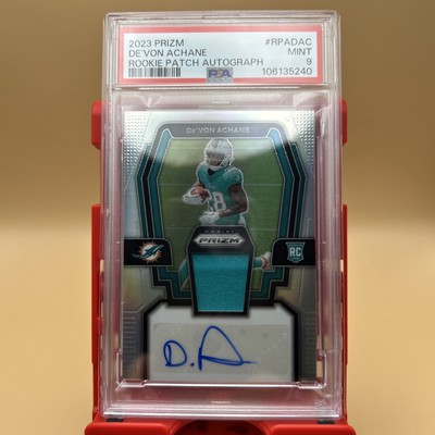 2023 prizm devon achane rpa-dac rookie patch auto /99 PSA 9 | eBay