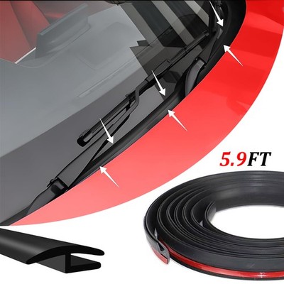5.9Ft Car SUV H-Shape Front Windshield Panel Seal Strip Moulding Trim Universal