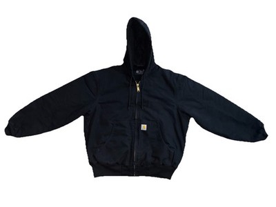 Carhartt Duck Jacket Black Firm Coat J140 Quilted Lined Level 3 Cold Fall 2025