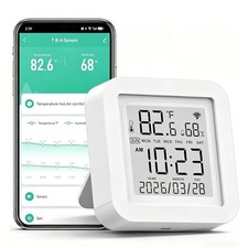 Smart WiFi Temperature Humidity Monitor: TUYA Wireless Temperature Humidity S...