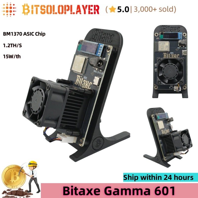 Bitaxe Gamma 601 BM1370 Chip 1.2TH/s ASIC Crypto Solo Mining BTC Lottery Miner