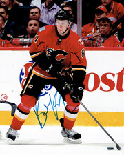 BRETT KULAK Signed 8x10 Photo CALGARY FLAMES OILERS