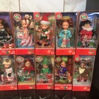 10 VINTAGE 2001 Kelly Club Barbie Christmas Ornament Doll Lot of 10, NRFB