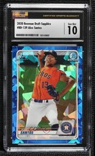2020 Bowman Chrome Draft Sapphire Edition Alex Santos CSG 10 Gem Mint 0qm1