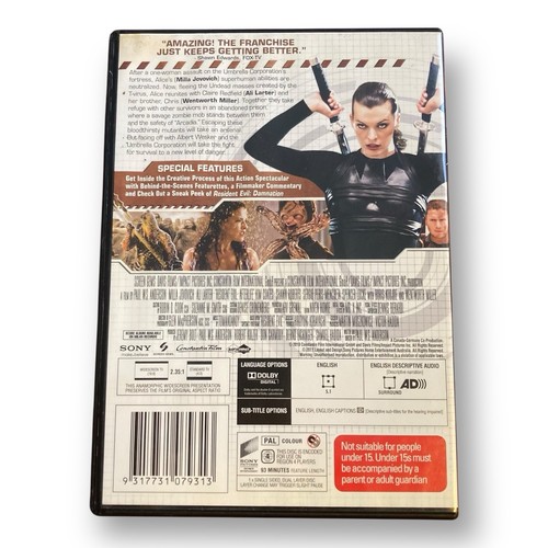 Resident Evil-Afterlife (DVD, 2010) - Picture 2 of 3