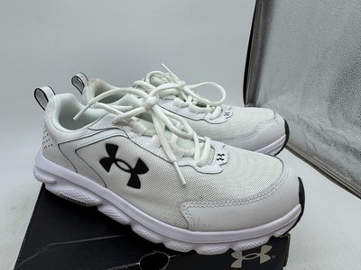 Under Armour Charged Assert 9 Running Sneakers Womens White Low Top - 9.5 WIDE