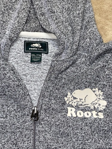 Roots Hoodie Kids Size XXL Marled Gray (13-14 years) - Picture 3 of 9