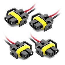 4Pcs H11 H9 H8 880 881 Female Adapters Wiring Harness Sockets OEM Replacement