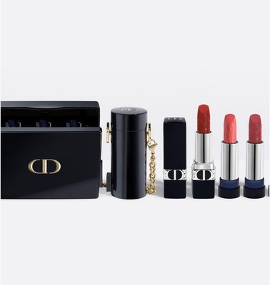 Dior Rouge Dior Minaudière Limited Edition Clutch & Lipstick Holder Gift Set New
