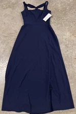 Theia Couture Maxi Dress Womens 10 Navy Blue Evening Gown Long NEW NWT Formal