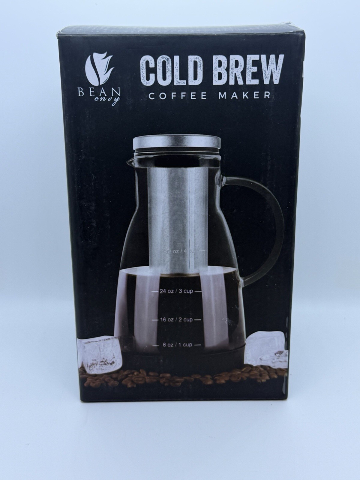 &ndash; 32oz Glass Pitcher W/ Stainless Steel Filter