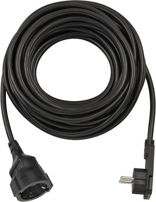 Brennenstuhl 10m Stromkabel Verlängerung Kabel Schutzkontakt Flachstecker black