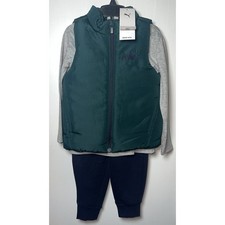 NWT Puma  3 Piece Set Puffer Vest, Tee, Joggers  Size 4T