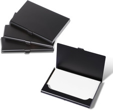 4 Pack Metal Business Card Holder Case Slim Business Card Case Professional Busi