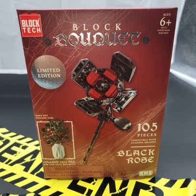 NEW BLACK ROSE Limited Edition Horror Bouquet Botanical Block Tech Set 105 pcs