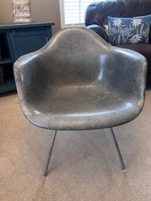 Herman Miller Eames Vintage Fiberglass Gray Shell Chair 1960