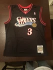 Allen Iverson Signed Philadelphia 76ers Basketball Jersey Beckett #3 Black