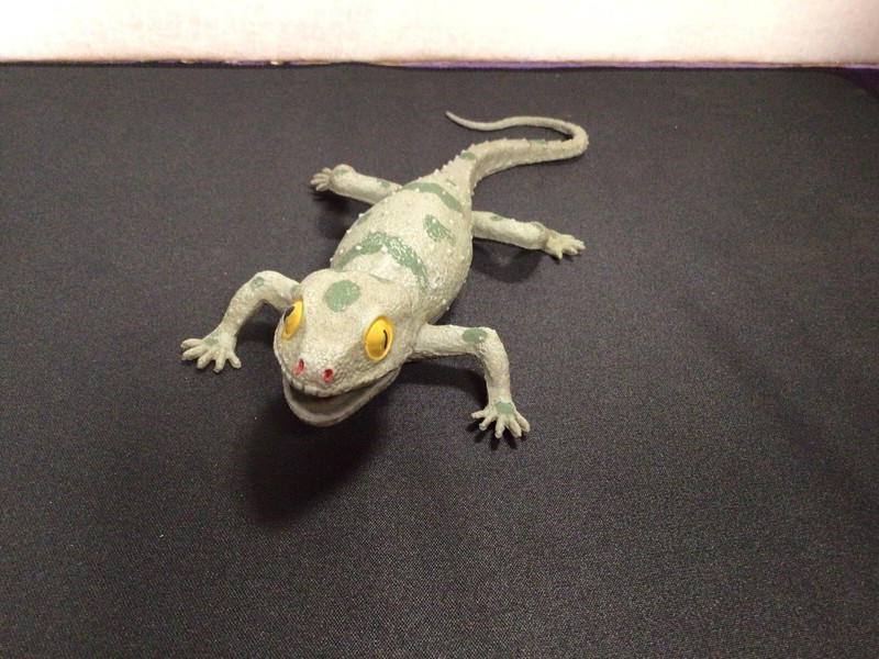 Rare Vintage Tokay Gekko Realistic Toy Rubber Reptile Figure Lifelike
