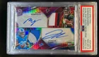 2023 Spectra Bijan Robinson Jahmyr Gibbs Dual Patch Auto RC Neon Pink #/25 PSA 8