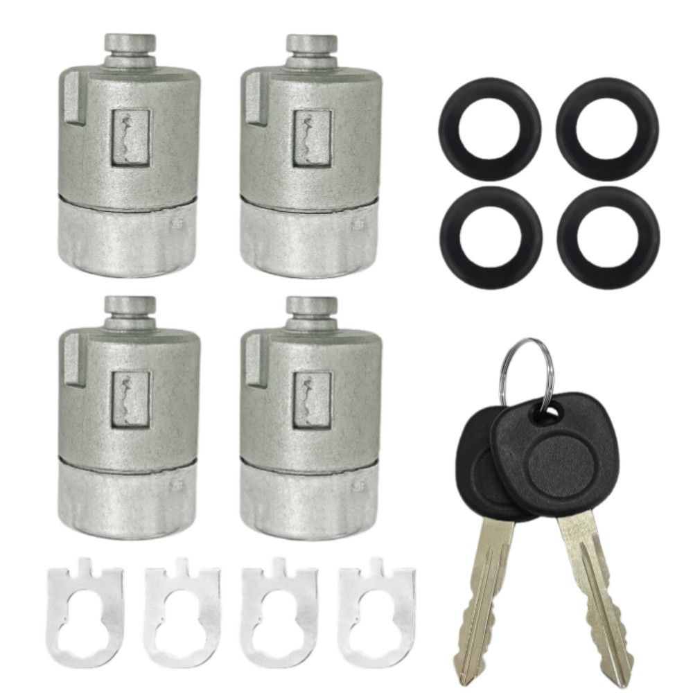 4Pcs Door Lock Cylinder & 2Keys For Chevrolet Express Savana 1500 2500 3500 S10