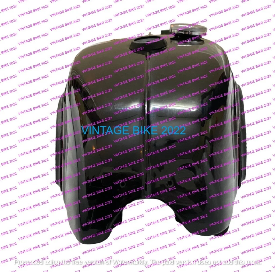 Tanque de combustible Triumph Trophy TR25W acero negro cereza 250CC 1969-71 + insignia/apto para Foto 4 de 4