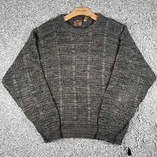 Saturday's Chunky Knit Sweater Size XL VTG Gray Acrylic Long Sleeve Golf Winter