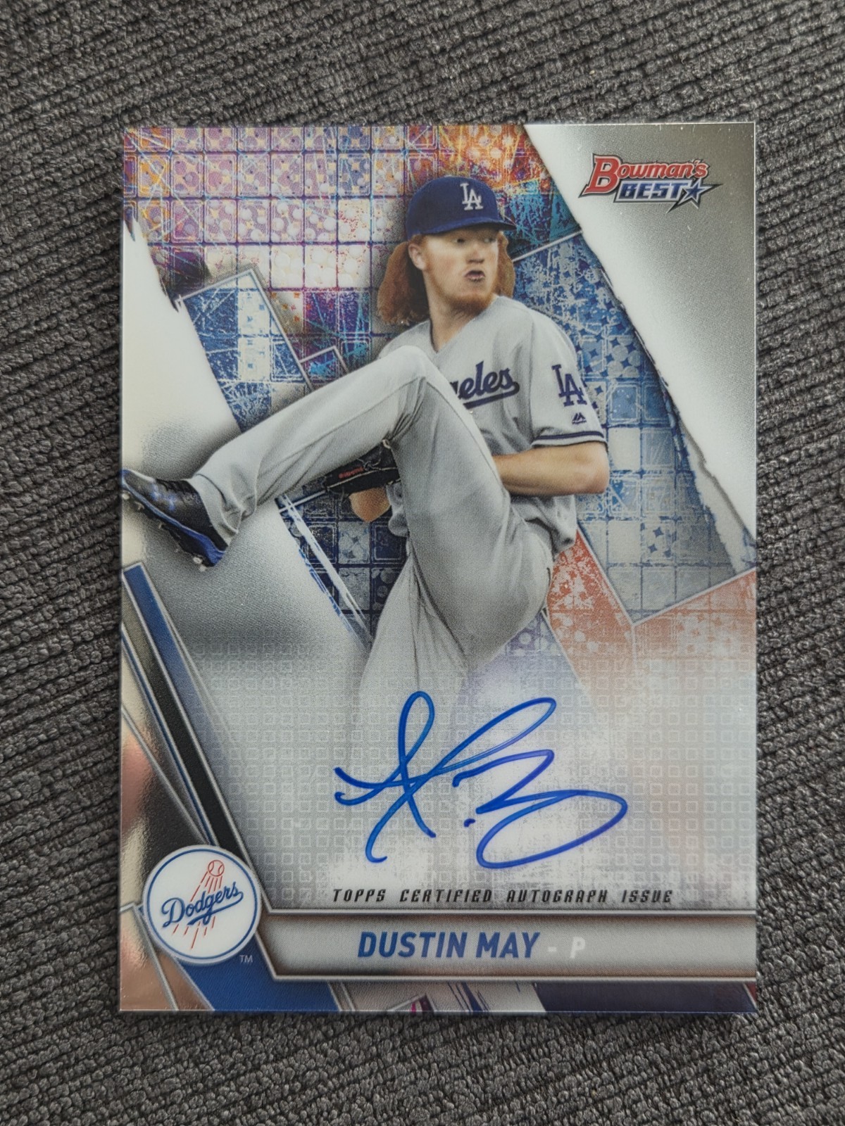 2019 Bowman's Best - Autographs Dustin May On Card Auto
