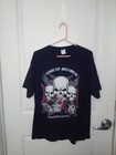 Port & Company Blue Son W/ Arthritis Ibu. Chapter Funny Biker Skull T Shirt Sz L