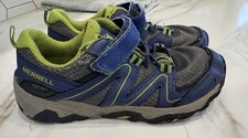 Merrell Boys Trail Quest Hiking Running Shoes Blue Green 1
